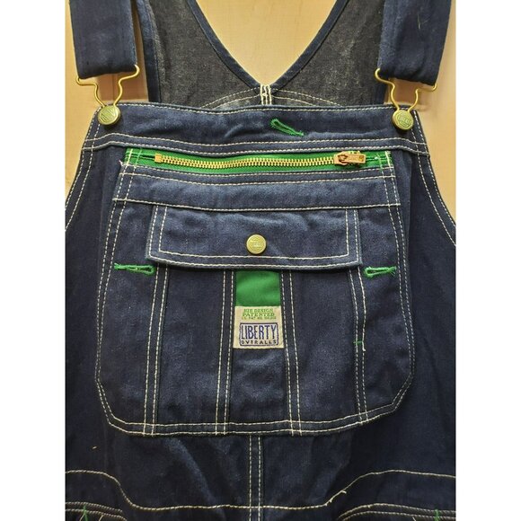 Liberty Denim Overalls Men's Size 40 x 32 Blue Cotton Workwear Farmer Carpenter - Picture 4 of 10